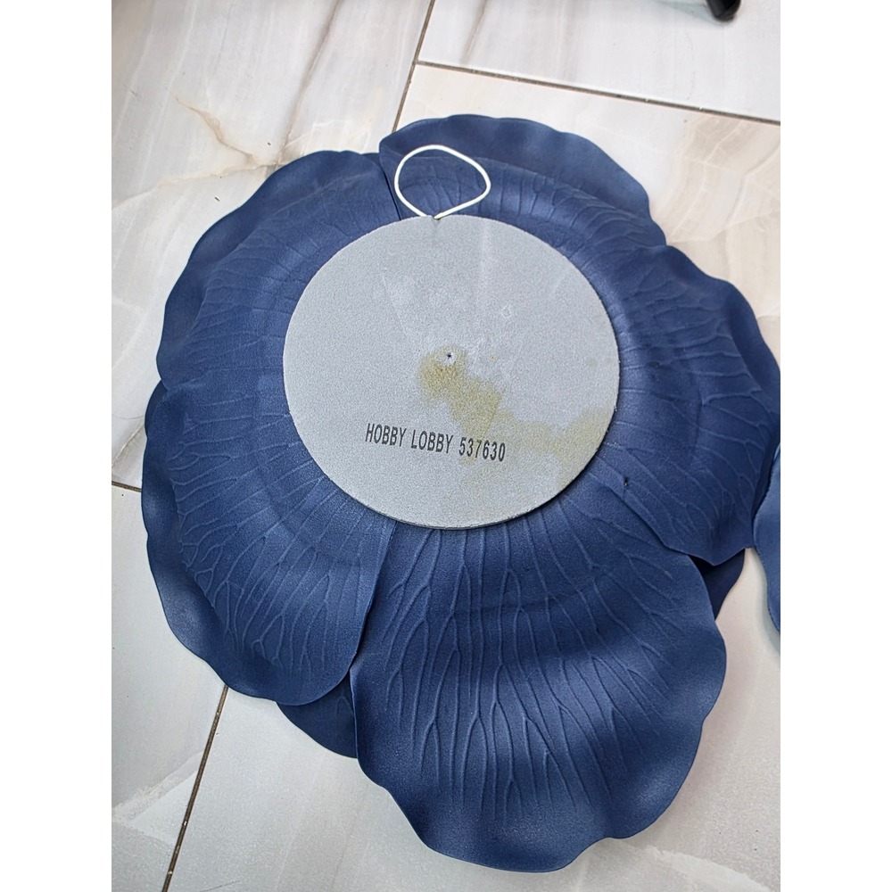 Hobby Lobby Navy Blue Foam Wall Flowers Set of 2 Large Rose Decor 510150 537630 - Picture 11 of 11
